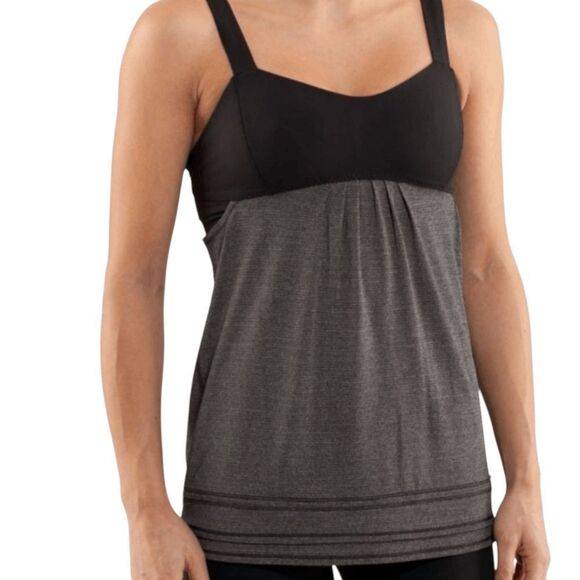 LULULEMON ATHLETICA Rest Less Tank Black/Gray Size 8 - Picture 2 of 7